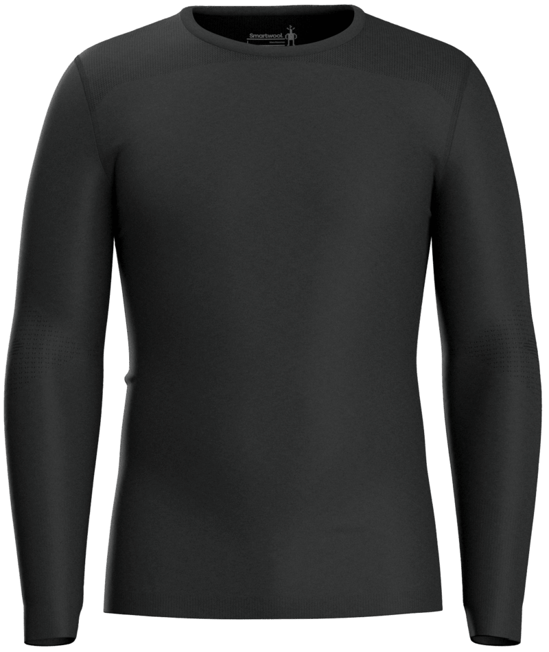 Smartwool Mens Intraknit Thermal Merino Base Layer Crew Charcoal-Black