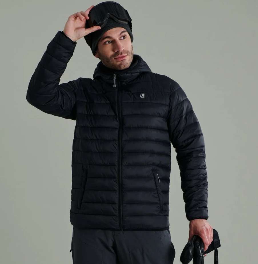 Liquid Mens Comb Puffy Mid Layer Jacket / Black