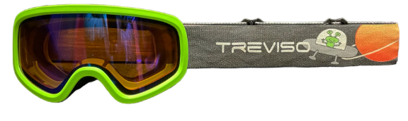 Treviso Prime Small Kids Goggles Green Aliens