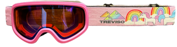 Treviso Prime Small Kids Goggles Pink Rainbow Unicorn