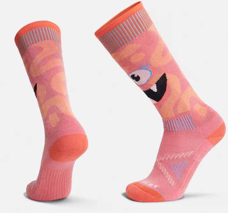 Le Bent Kids Light Cushion Monster Party Snow Sock Strawberry Pink