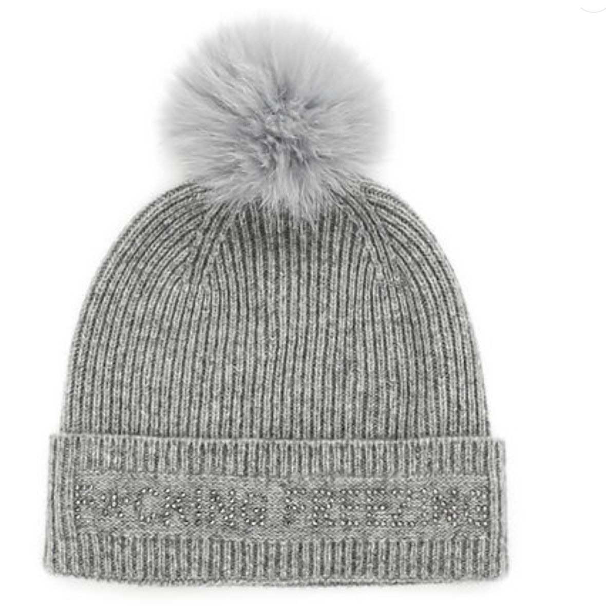 Mitchies Matchings F*cking Freezing Knitted Hat with Faux Pom Grey