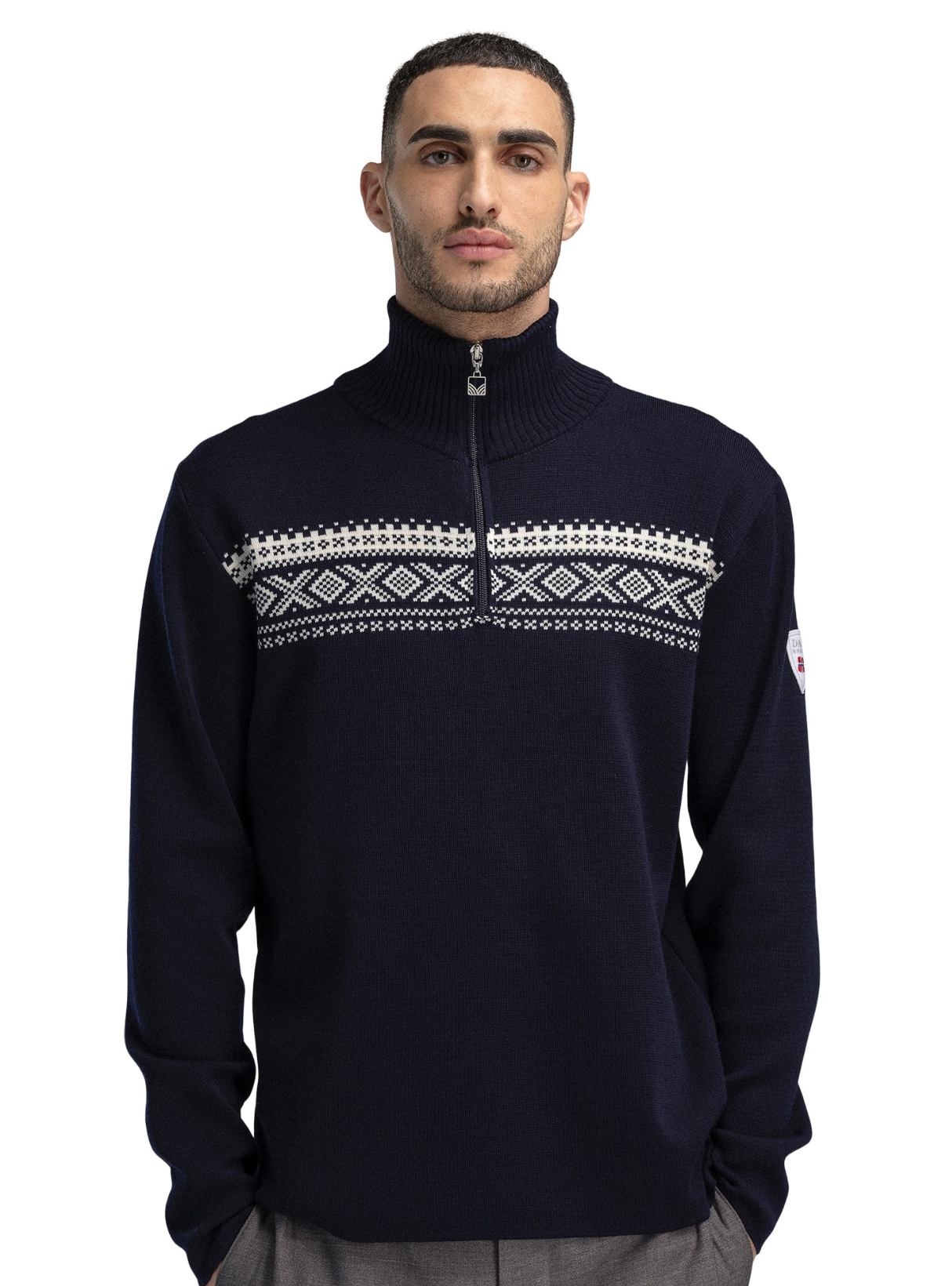 Dale of Norway Dalestølen Mens Sweater Navy / Off White