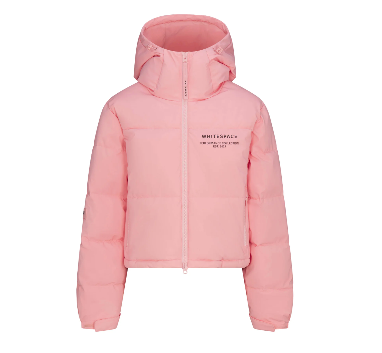 Whitespace Cropped Puffer Jacket Pink Icing