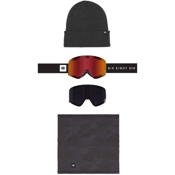 686 Smarty Magnetic Goggle Pack Black + Solar Mirror + Black