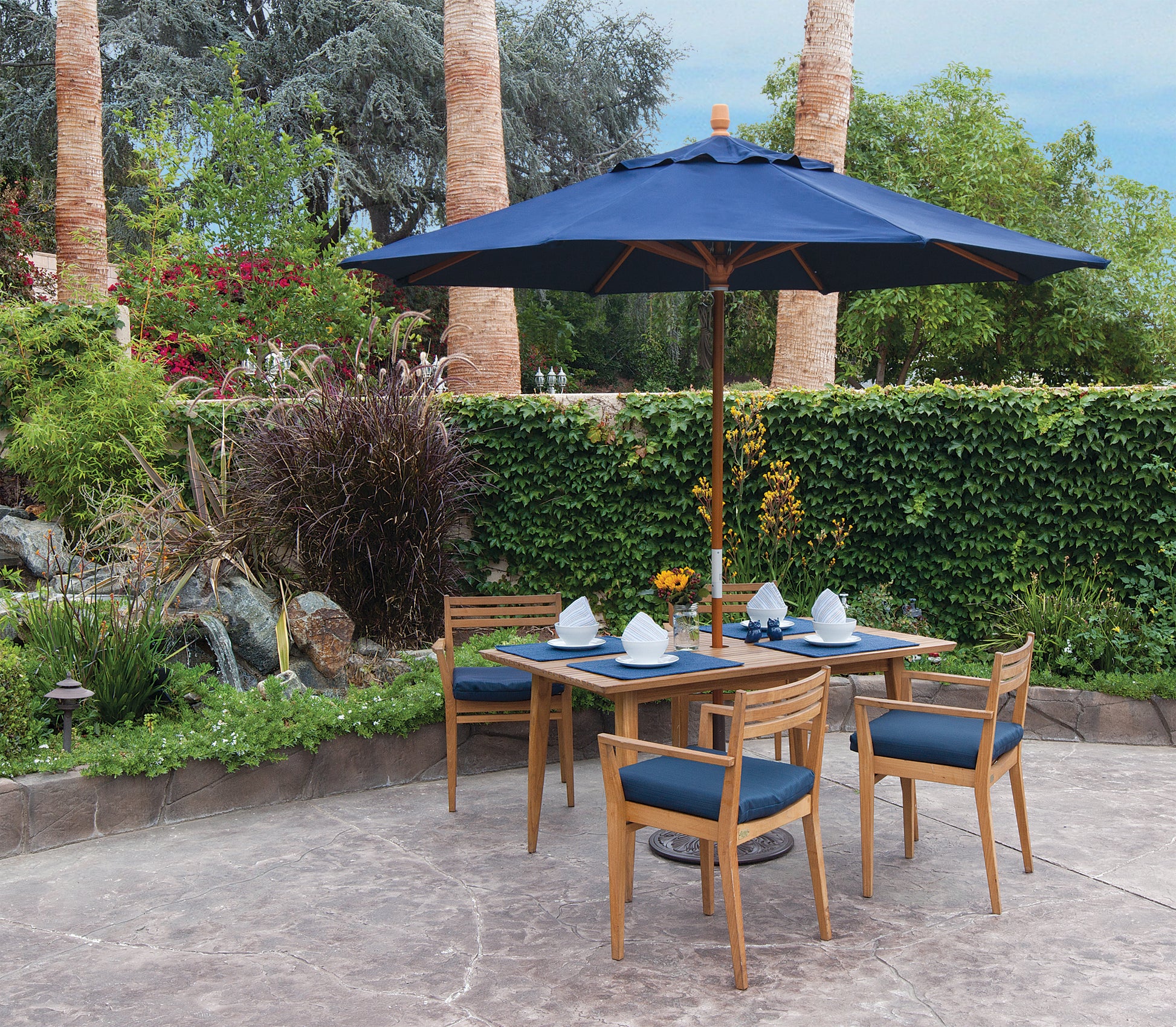 Treasure Garden 9 Quad-Pulley Lift Umbrella