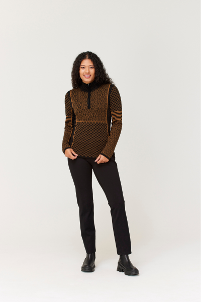 Women's Pow 100% Merino Zip Neck Sweater