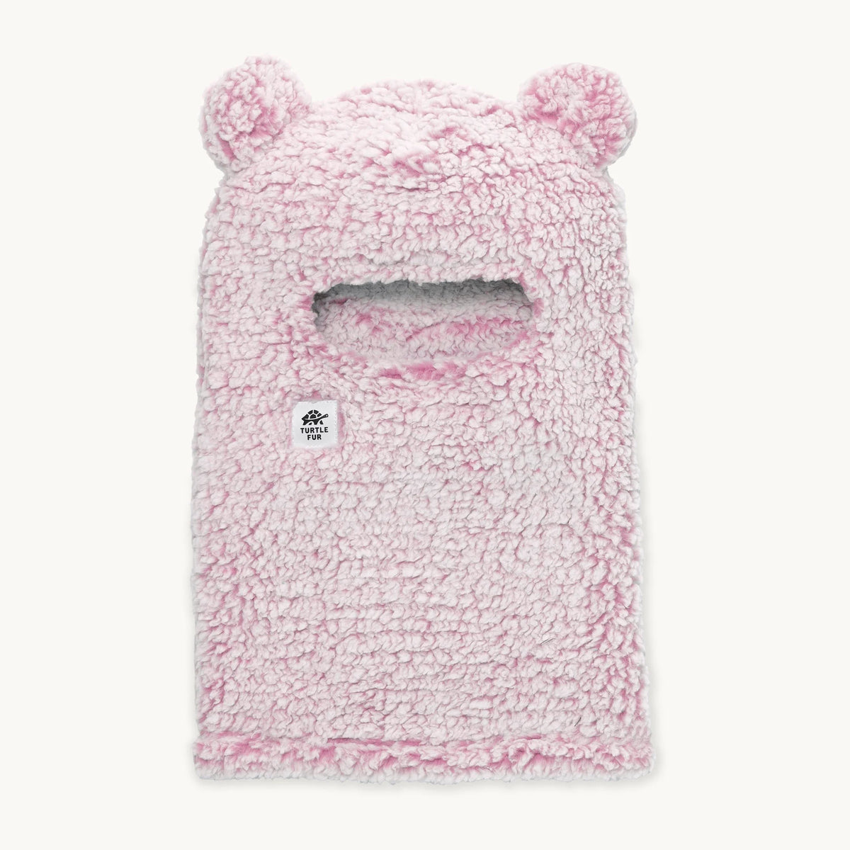 Turtle Fur Kids Comfort Lush Bear Balaclava in Dusty Rose