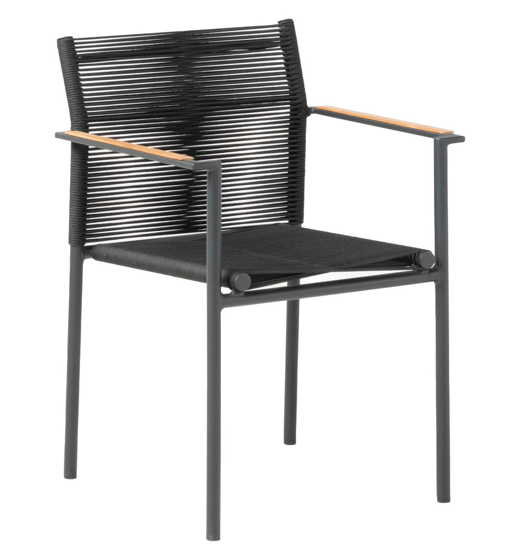Al Fresco Jakarta Dining Set Dining Arm Chair / Black Dining Chairs