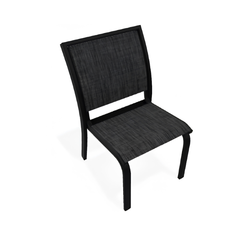 Telescope Bazza / Kendall Stacking Armless Cafe Chair Black / Augustine Shadow Sling