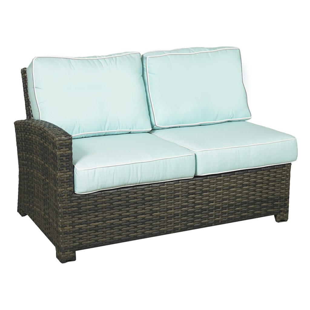 North Cape Lakeside Wicker Sectional Seating Husk / Left Loveseat