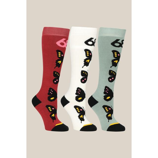686 Womens Butterfly Socks - 3 Pack Assorted