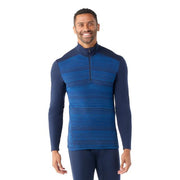 Smartwool Mens Classic Thermal Merino Base Layer 1/4 Zip Deep Navy Color Shift