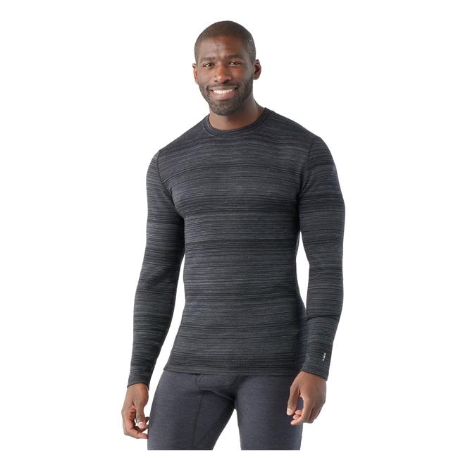 Smartwool Mens Classic Thermal Merino Base Layer Crew Black Color Shift