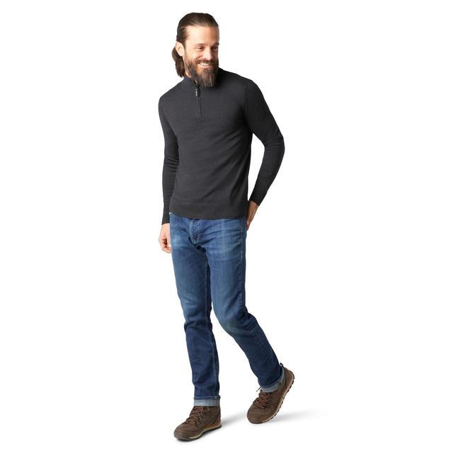 Smartwool Mens Sparwood 1/4 Zip Sweater Charcoal Heather