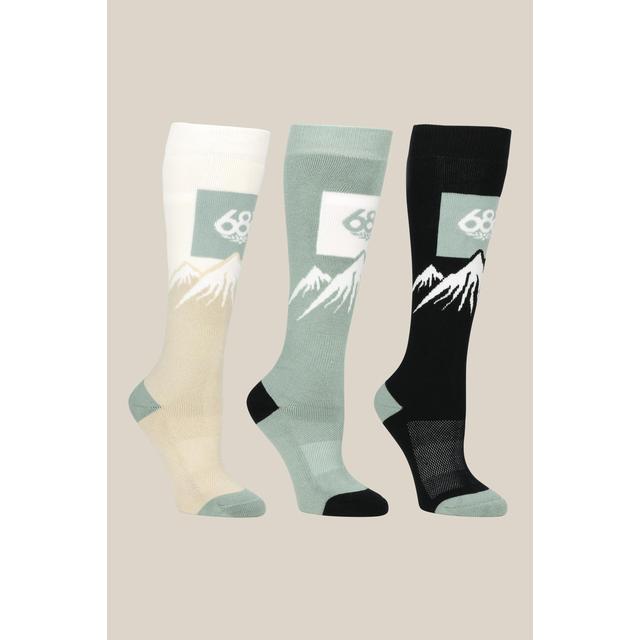 686 Womens Snow Caps Sock 3-Pack Multi