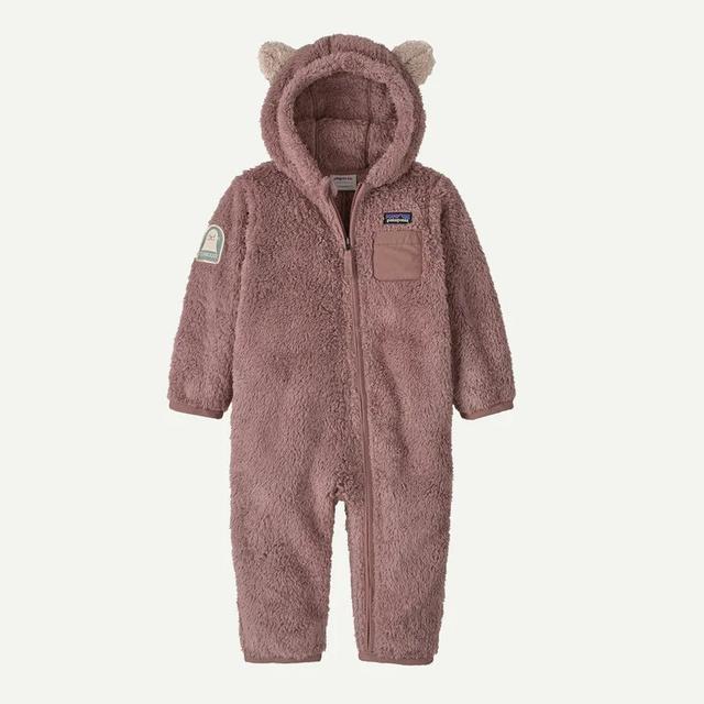 Patagonia Baby Furry Friends Bunting Curious Seal Patch: Moonrise Taupe