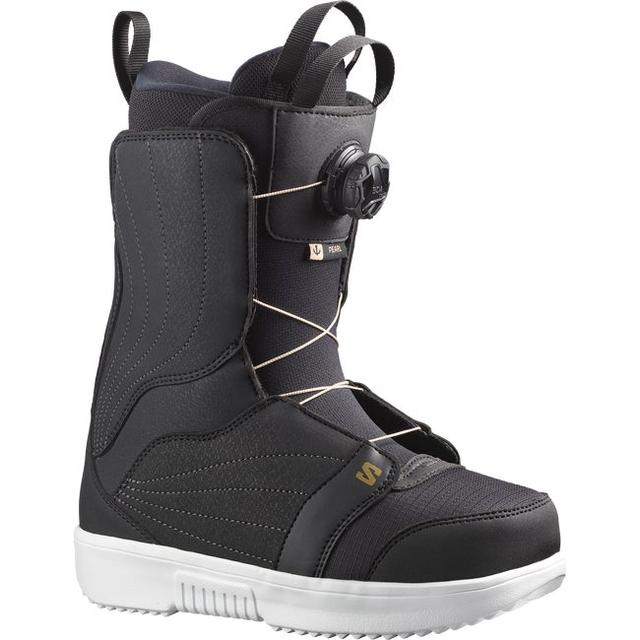 Salomon Pearl BOA Snowboard Boots / Black / White / Gold