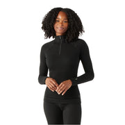 Smartwool Womens Classic Thermal Merino Base Layer 1/4 Zip Black