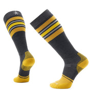 Smartwool Snowboard Targeted Cushion Stripe Extra Stretch OTC Socks Charcoal