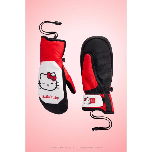 686 Womens Revel Mitt Hello Kitty Red White