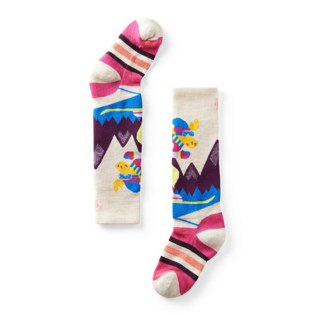 Smartwool Kids Wintersport Full Cushion Mountain Moose Pattern OTC Socks Moonbeam