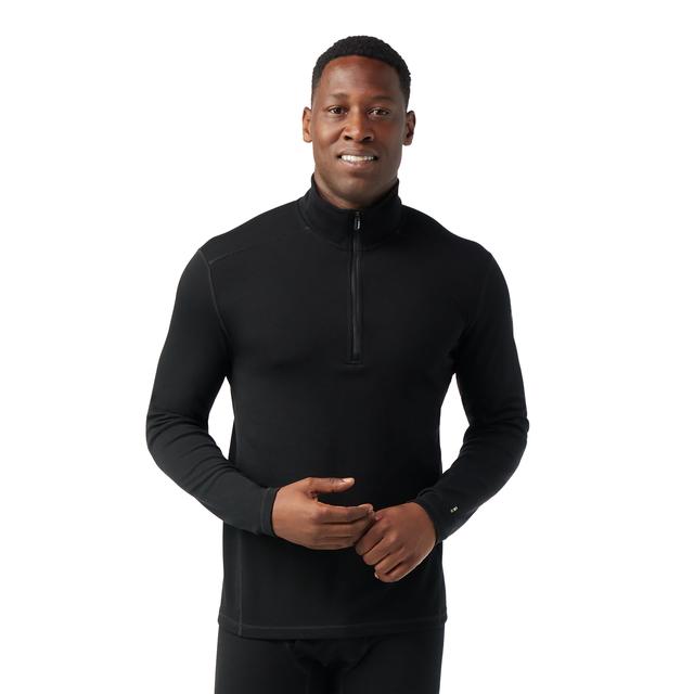 Smartwool Mens Classic Thermal Merino Base Layer 1/4 Zip Black