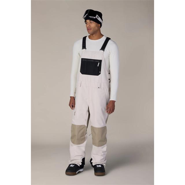 686 Mens Hot Lap Insulated Bib Limestone Khaki Colorblock
