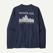 Patagonia Ms L/S MW Hut Tripper Skyline T-Shirt New Navy
