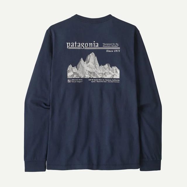 Patagonia Ms L/S MW Hut Tripper Skyline T-Shirt New Navy