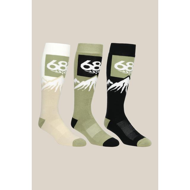 686 Mens Snow Caps Sock 3-Pack Multi