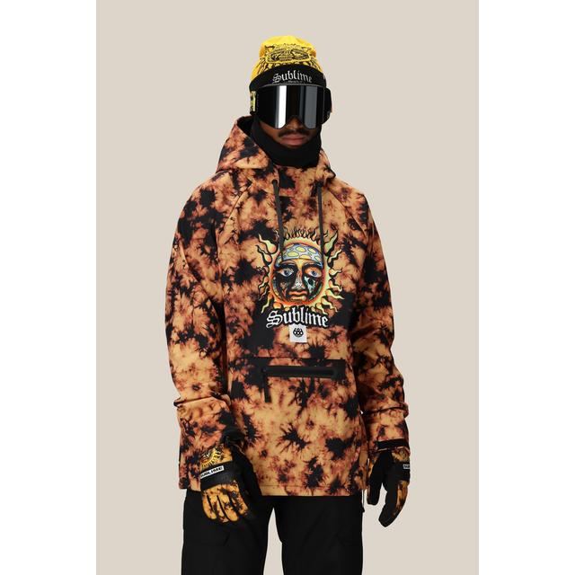 686 Mens Waterproof Hoody Sublime Orange Tie Dye