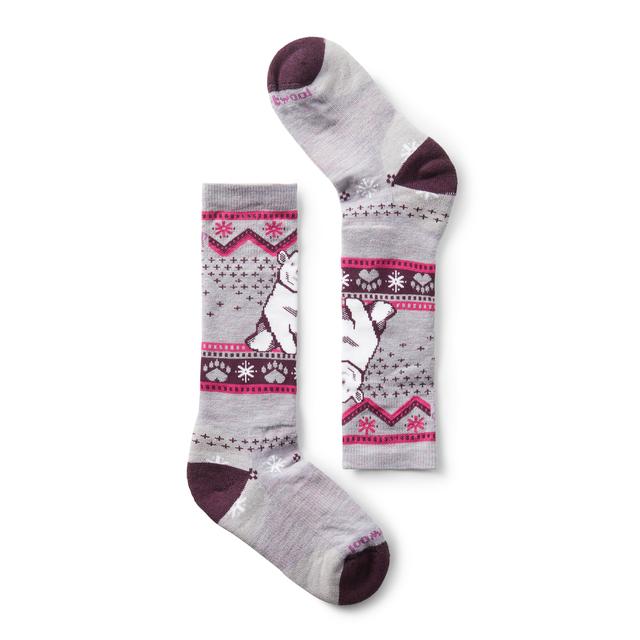 Smartwool Kids Wintersport Full Cushion Polar Bear Pattern OTC Socks Purple Eclipse