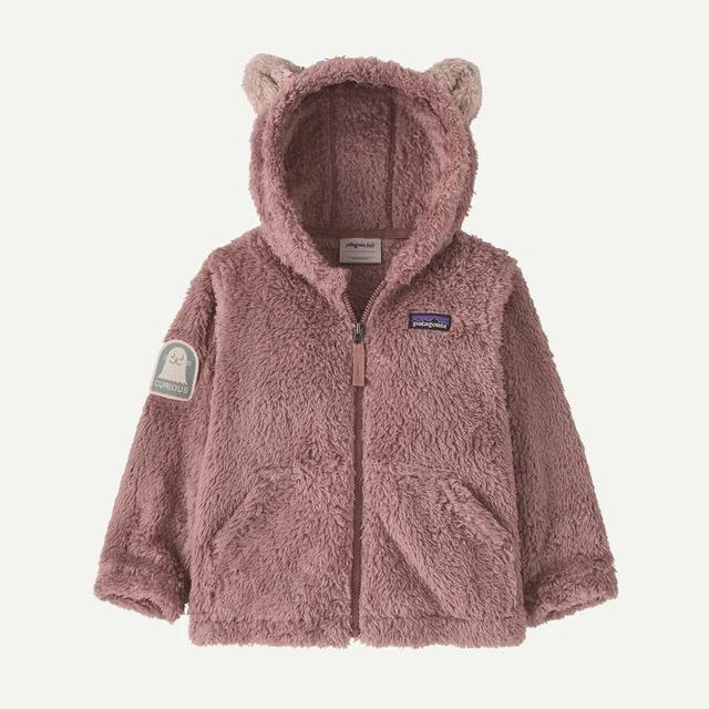 Patagonia Baby Furry Friends Hoody Curious Seal Patch: Moonrise Taupe