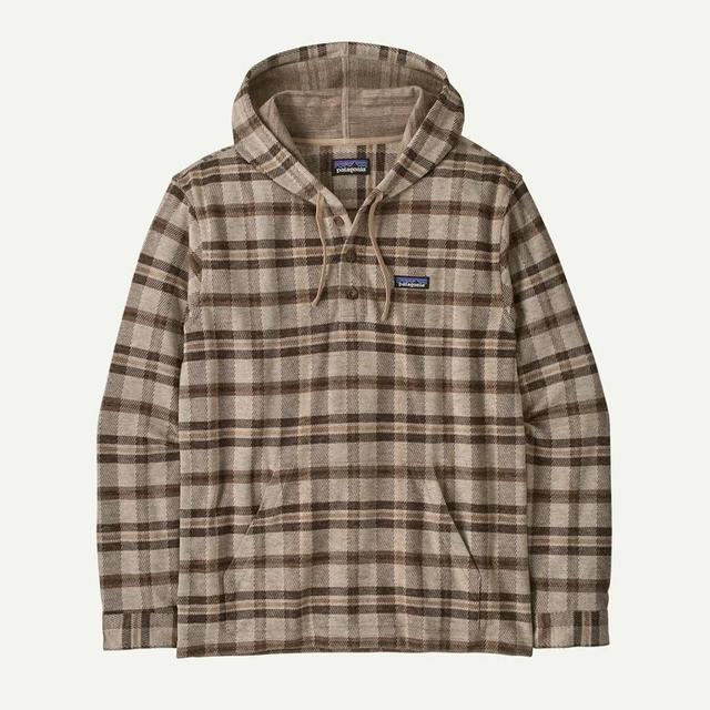 Patagonia Ms Stretch Fjord Flannel P/O Hoody Freeride: Oar Tan