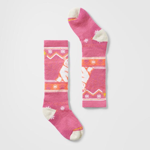 Smartwool Kids Wintersport Full Cushion Polar Bear OTC Socks Garden Pink