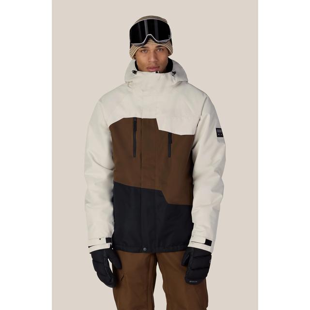 686 Mens Geo Insulated Jacket Limestone Dk Earth Colorblock