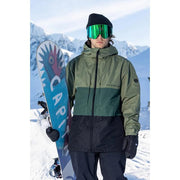 686 Mens 2003 Atom Jacket Fatigue Green Colorblock