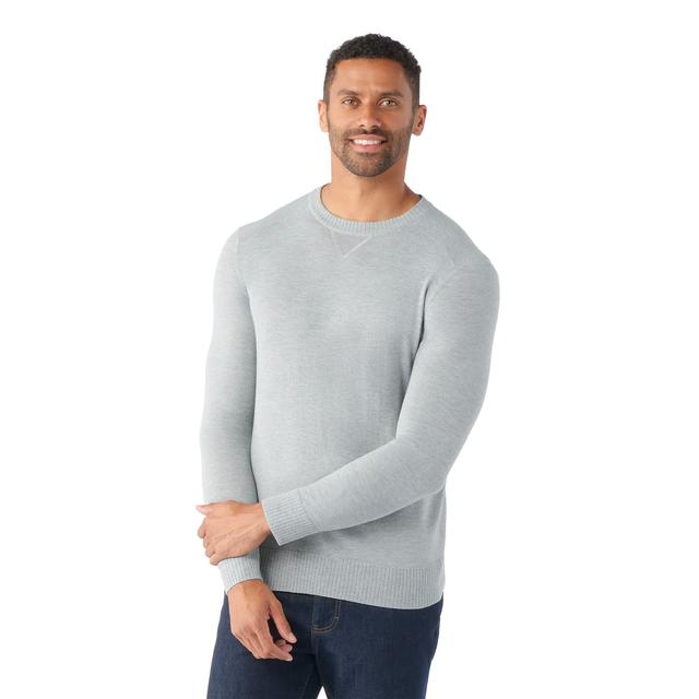 Smartwool Mens Sparwood Crew Sweater Light Gray Heather