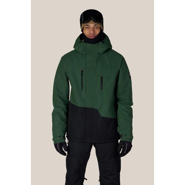 686 Mens Geo Insulated Jacket Moss Green Ripstop Colorblock
