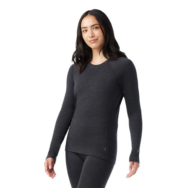 Smartwool Womens Classic Thermal Merino Base Layer Crew Charcoal Heather