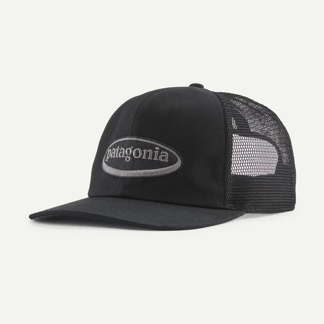 Patagonia Relaxed Trucker Hat 95 Oval Logo: Black