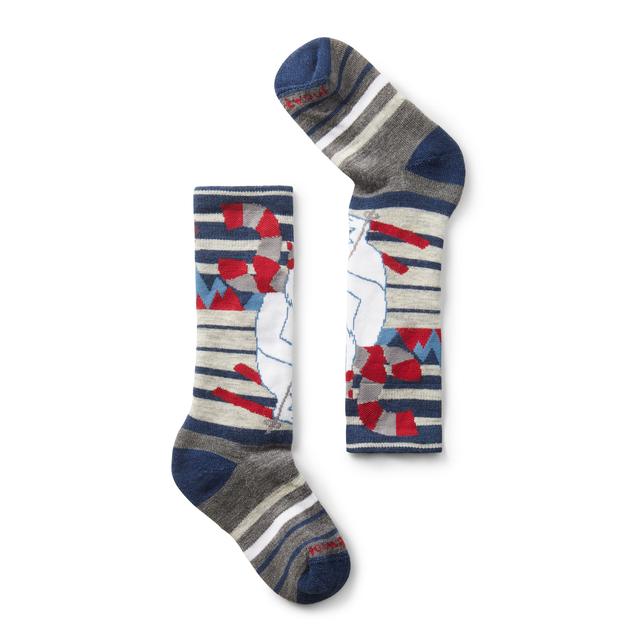Smartwool Kids Wintersport Full Cushion Yeti Pattern OTC Socks Alpine Blue