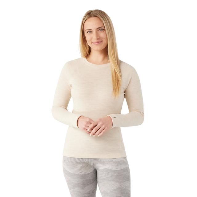 Smartwool Womens Classic Thermal Merino Base Layer Crew Almond Heather