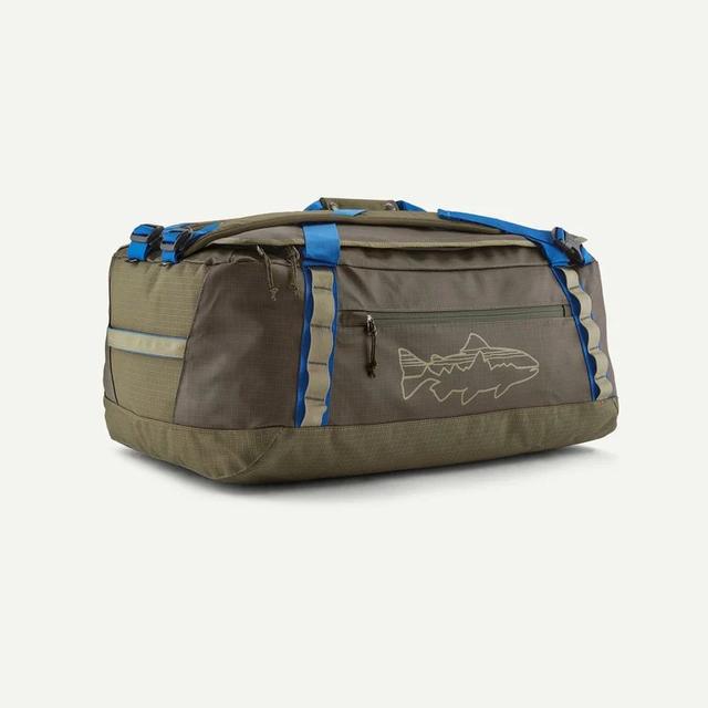 Patagonia Black Hole Duffel 55L Basin Green w/Fitz Trout