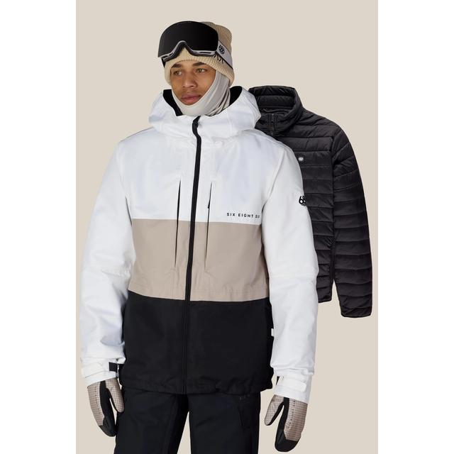 686 Mens Smarty 3-In-1 Form Jacket White Colorblock
