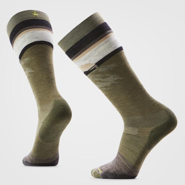 Smartwool Snowboard Targeted Cushion Mountain Sunrise Otc Socks Winter Moss