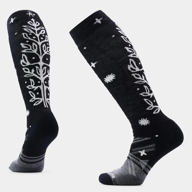 Smartwool Womens Ski Full Cushion Ice Blossom Otc Socks Black