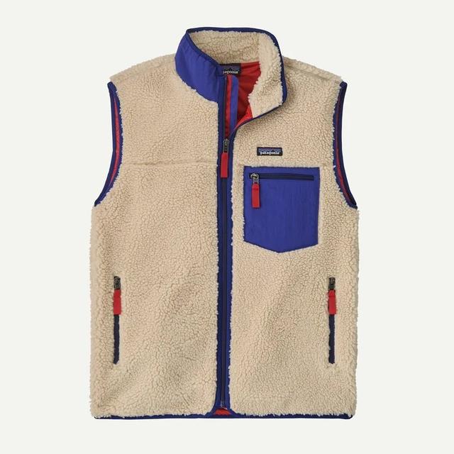 Patagonia Ms Classic Retro-X Vest Dark Natural W/cobalt Blue