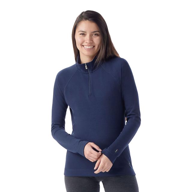 Smartwool Womens Classic Thermal Merino Base Layer 1/4 Zip Deep Navy